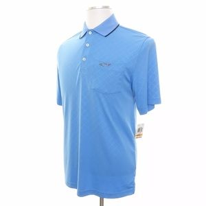 Tasso Elba Greg Norman Blue Polo Chemise size S polyester